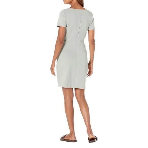 Club Monaco Sage green Sarong Front Side Tie Twansia Dress Size M - Picture 2 of 7